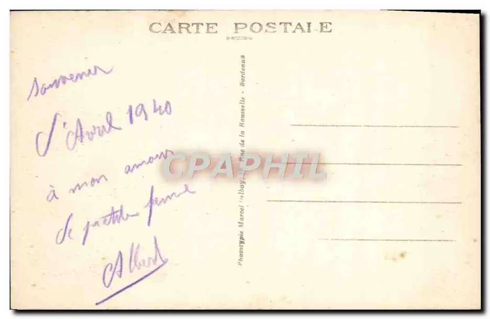 Bordeaux — Le Pont métallique sur la Garonne — M. D. - Rückseite