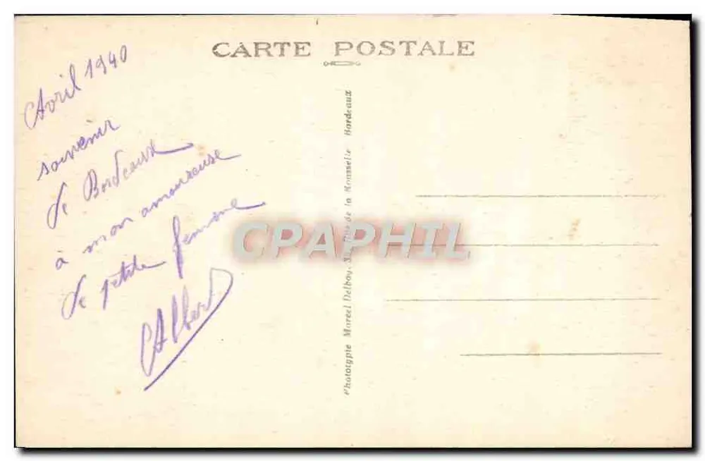 Bordeaux — O Ponte Transbordeur — M. D. — n° 56 - Verso