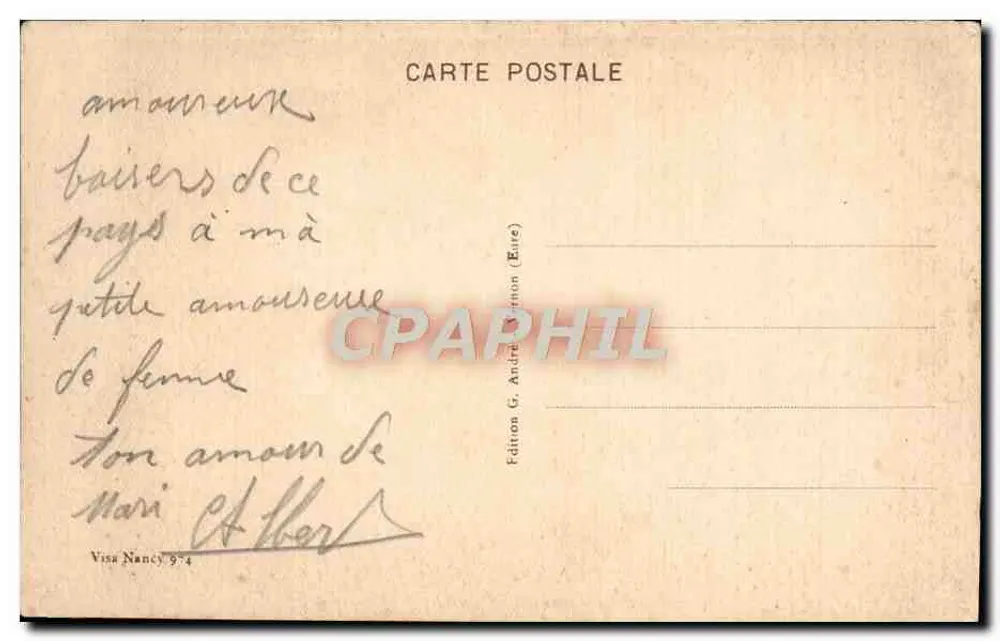 Fontenay-en-Vexin (Eure) — Vista geral — Edição G. André, Nancy - Verso