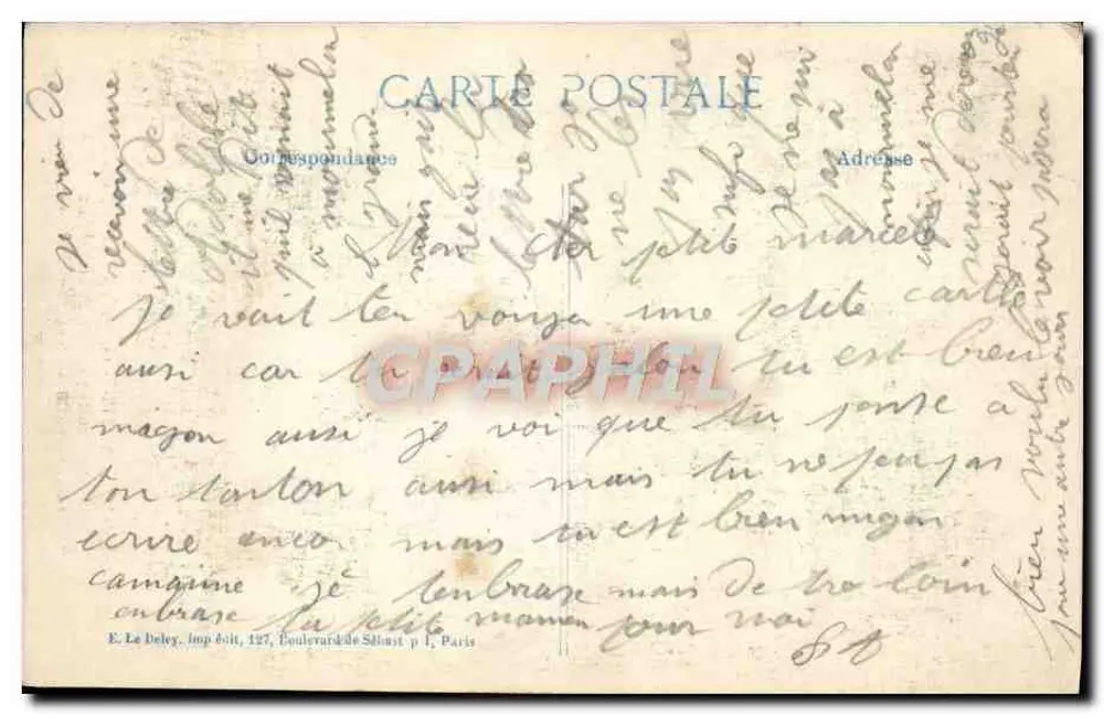 Explosão de forno de mina — 1914-15 — Editor E. Le Deley, 38ª Série - Verso