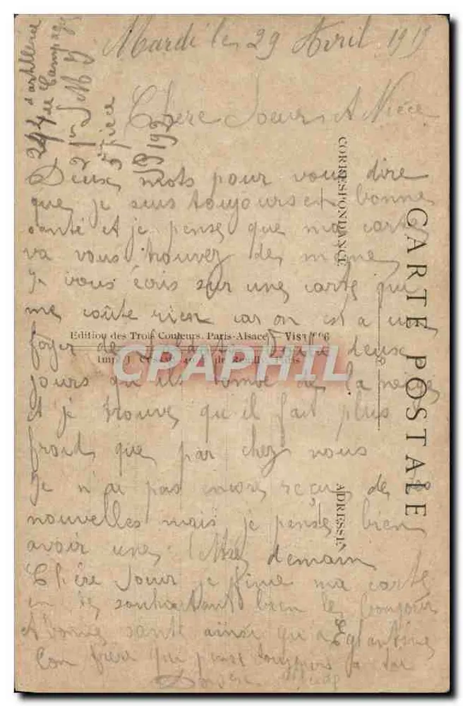 Die Geschichte von Frankreich — Edition des Trois Confeurs, Paris-Alsace, Nr. 181 - Rückseite
