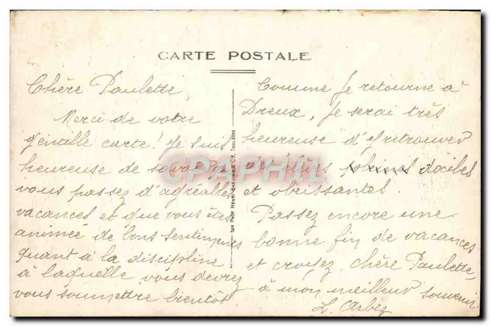 Französisch-schweizerische Grenze — Der Doubs nach dem Sturz — Édition Diard, Toulouse - Rückseite