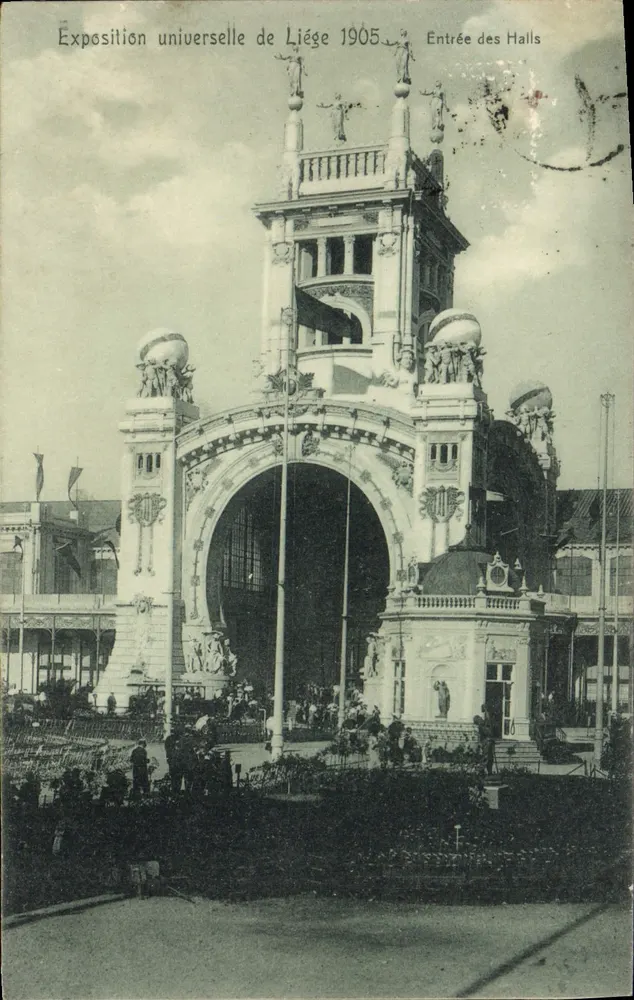 Eingang zu den Hallen — Weltausstellung von Liège 1905 — Verleger NEIS, n° 221 D - Vorderseite