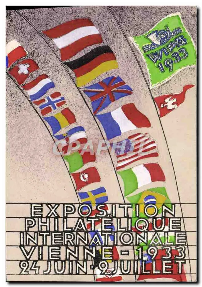 Internationale Philatelistische Ausstellung — Wien 1933 — veröffentlicht von WIPA - Vorderseite