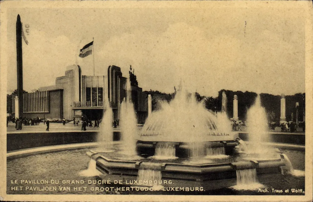 Pavillon des Großherzogtums Luxemburg — Ausstellung Brüssel 1935 — Arch. Traus und Wolff - Vorderseite