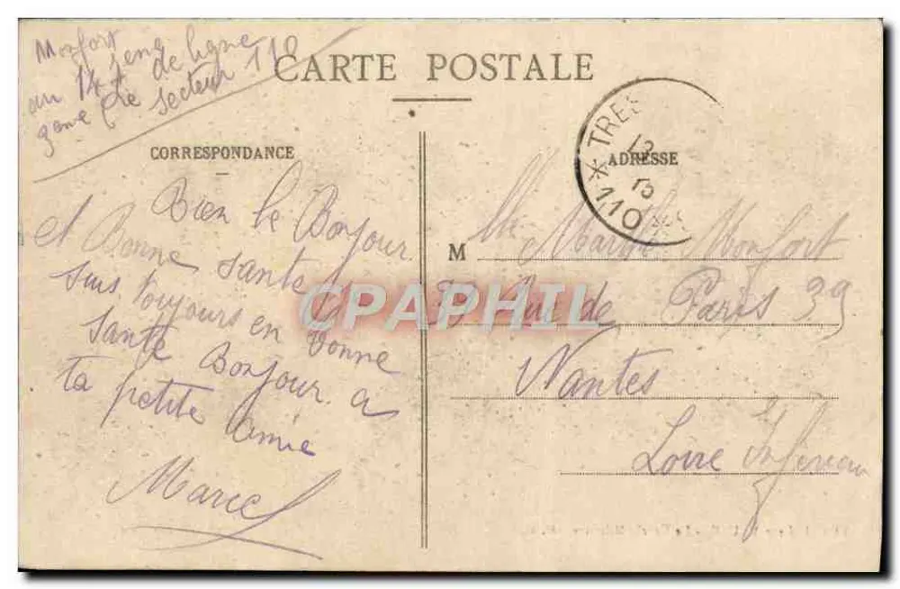 Verdun-sur-Meuse - Le Cercle Militaire - M. C. - Verso