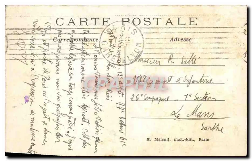 Vincennes - Le Donjon et la Chapelle du Fort — E. M. - Verso