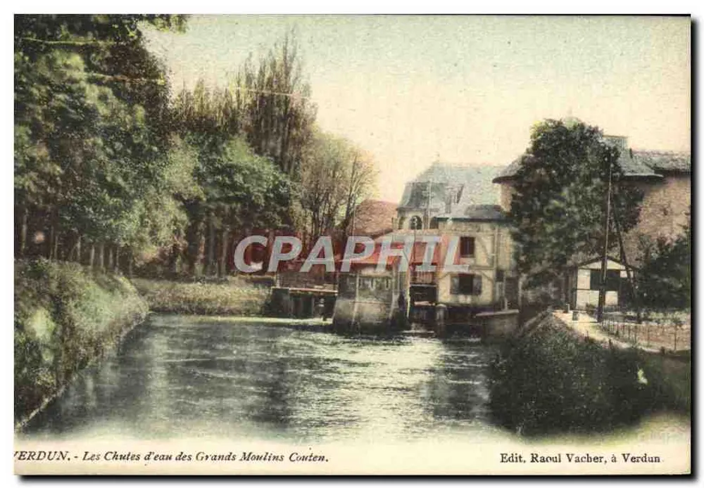 Verdun - Die Wasserfälle der Grands Moulins Contien — Verlag Raoul Vacher, Verdun - Vorderseite