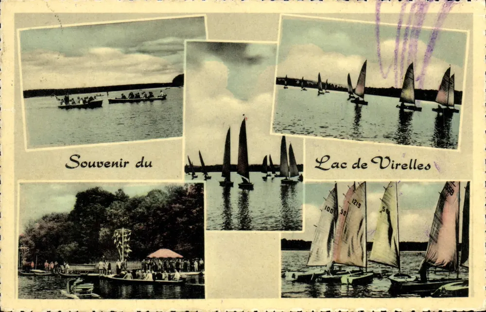 Lac de Virelles — Souvenir du lac — Carte postale - Recto
