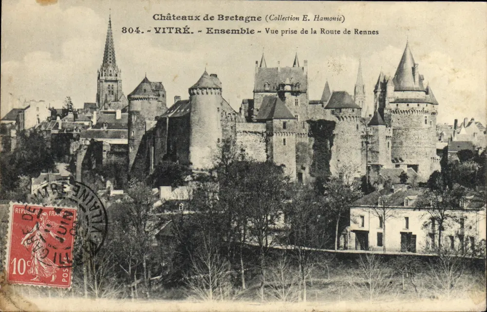 Vitré — Castillos de Bretaña — Colección E. Hamonic, n° 804 - Anverso