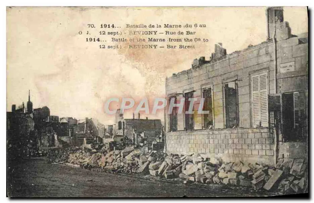 Revigny — Rue de Bar — Batalha da Marne (6-12 set. 1914) - Frente