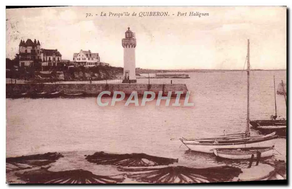 Die Presqu'île von Quiberon - Port Haliguen — J. Norzale, Verlag 18, Avenue du Coteau, Nantes — n° 72 - Vorderseite