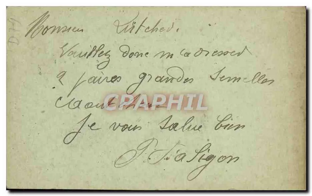 Sarthe — cartolina postale inviata a Vichy — editore non visibile - Verso
