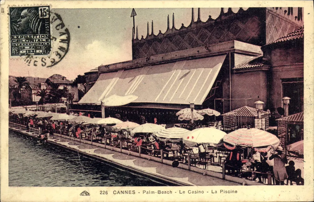 CANNES - Palm-Beach - Le Casino - La Piscine — éditeur CANNES 226 - Recto