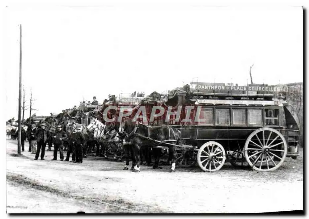 Panteón - Plaza Courcelles — carruaje a caballo — Ediciones J.-Jaures - Anverso