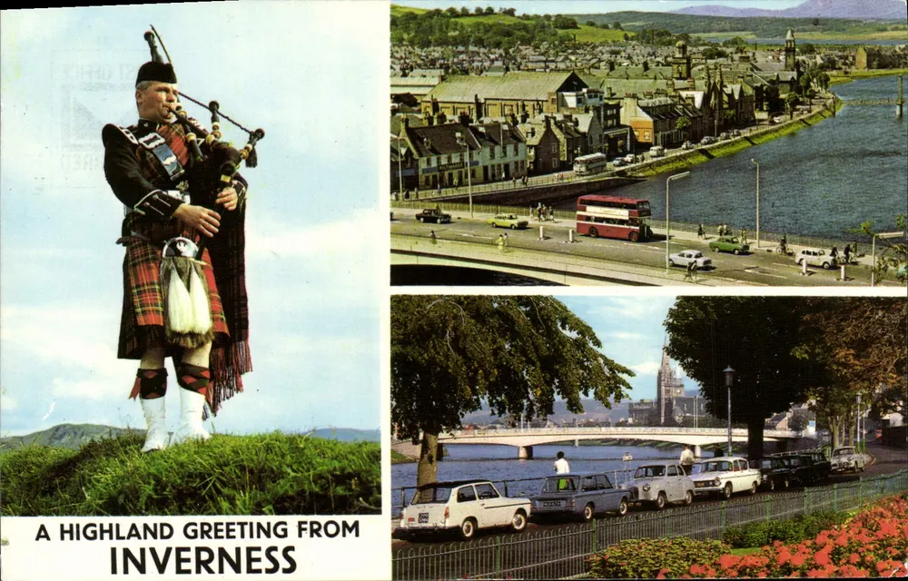 Inverness — Um Cumprimento dos Highlands — Impresso na Grã-Bretanha, PLC35375 - Frente