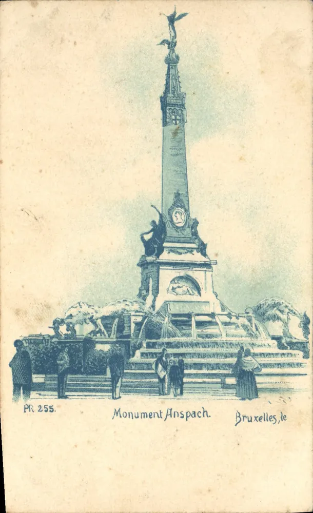 Monumento Ansprach — Bruxelas, o — PR 255 - Frente