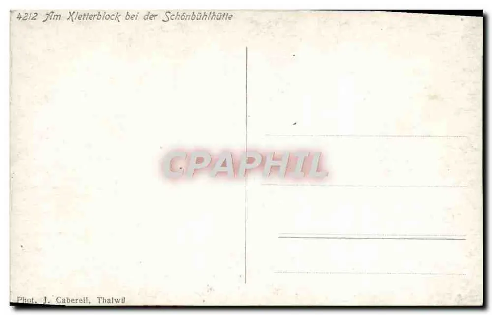 Alpinista escalando um penhasco rochoso — vista panorâmica das Alpes — Fot. J. Gabereil, Thalwil - Verso