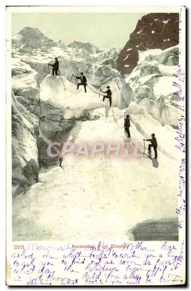 Ascensão de um Glacier — Mont Blanc — editor não identificado, n° 2101 - Frente