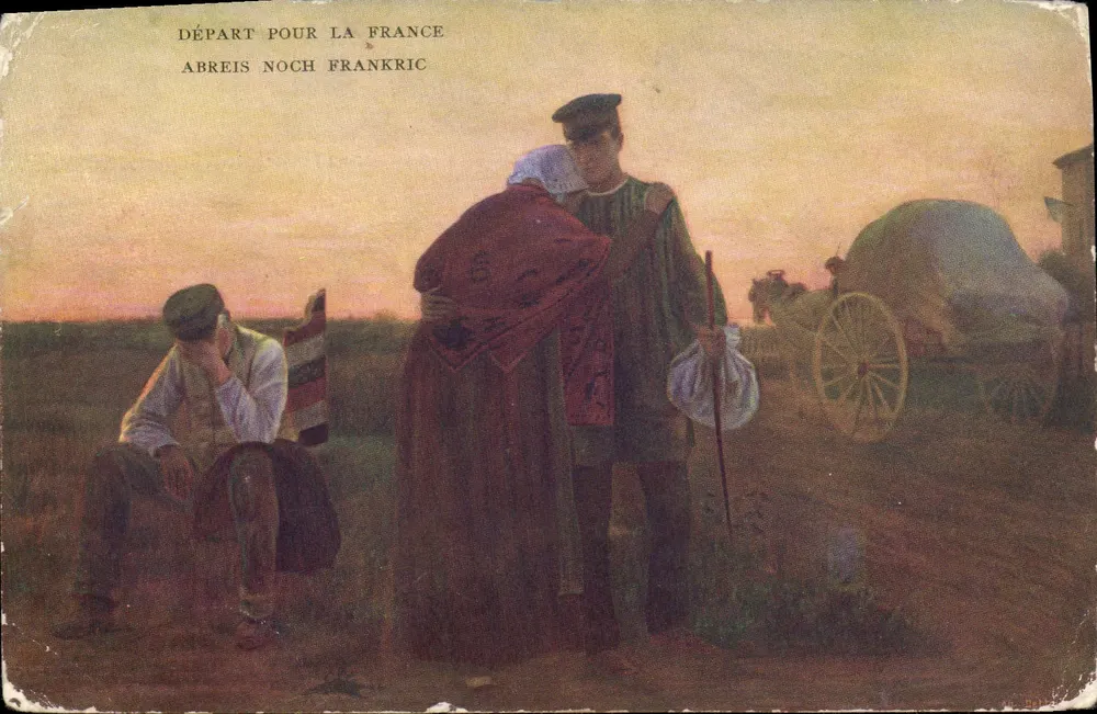 Abreise nach Frankreich — Abreis noch Frankric — Imp. Chaplons, 1, rue Bleue, Paris - Vorderseite