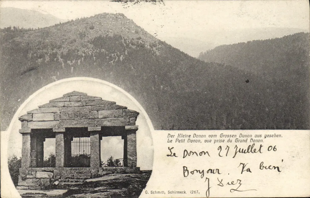 Le Petit Donon — Ansicht vom Grand Donon — G. Schmitt, Schirmeck, n°1267 - Vorderseite