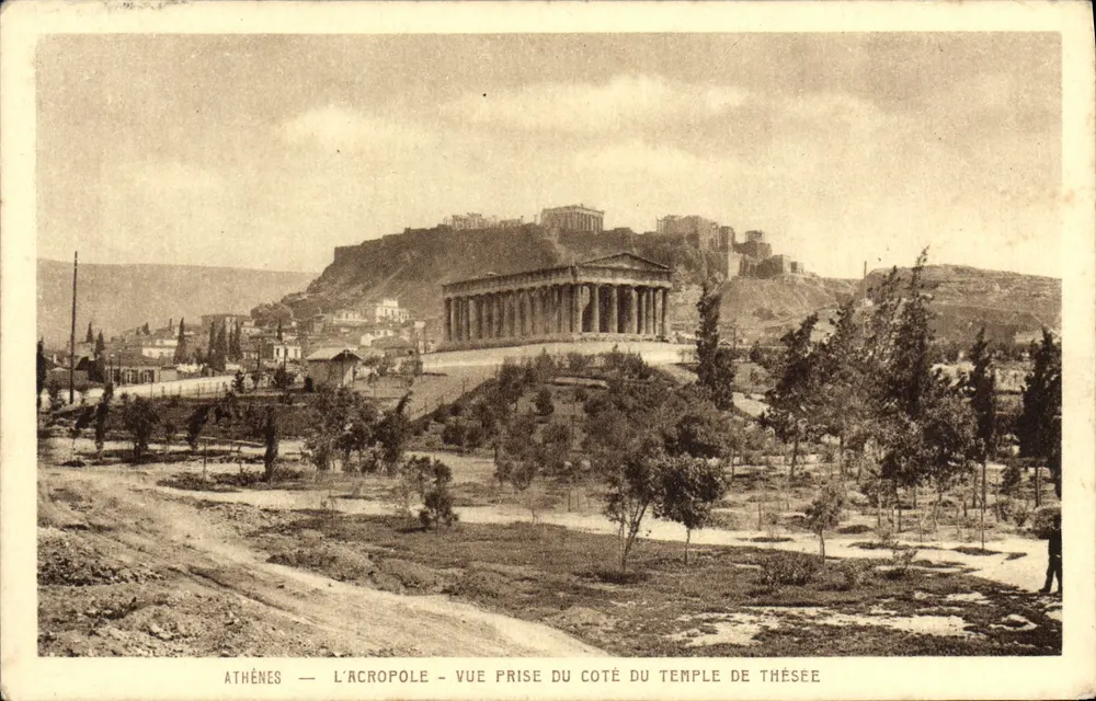 Athen — Die Akropolis — Ansicht vom Seiten des Tempels Theseus - Vorderseite