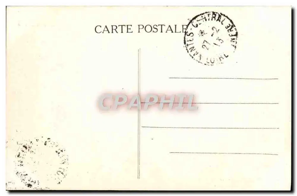 Nantes — Ansicht des Schlosses am Ufer der Loire — Sammlung F. Chapeau - Rückseite