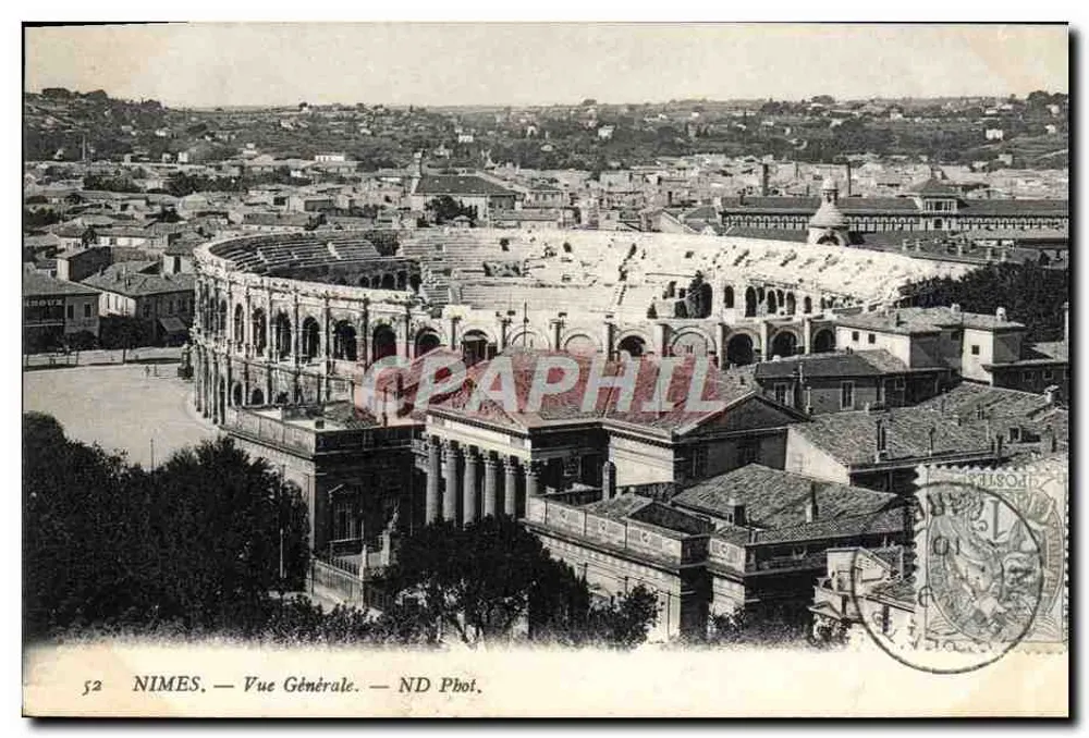 Nîmes — Widok Ogólny — ND Phot. - Awers