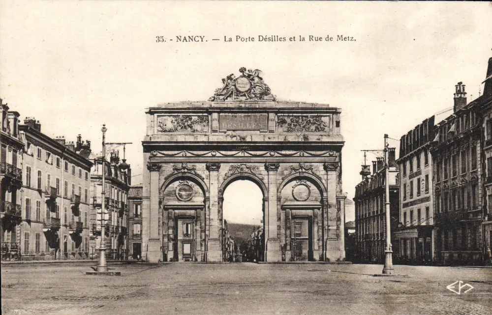 Nancy - La Porte Désilles und die Rue de Metz - Verlag EB, Nr. 35 - Vorderseite
