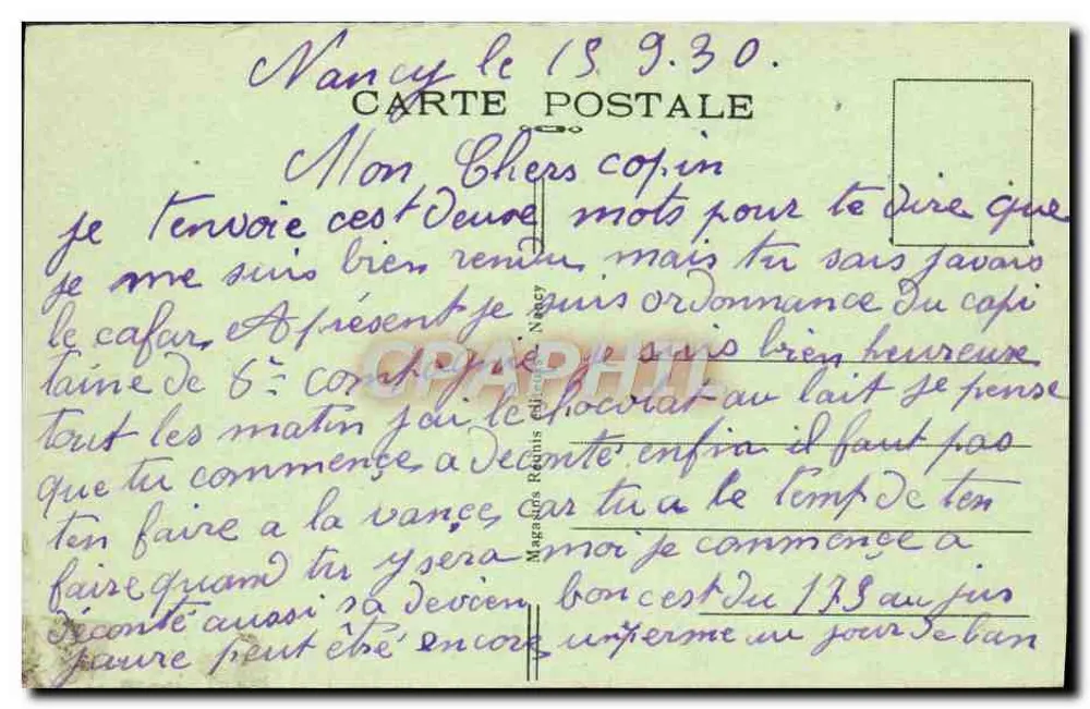 Nancy - La Porte Désilles und die Rue de Metz - Verlag EB, Nr. 35 - Rückseite