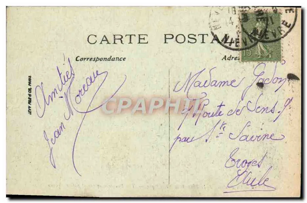 Nevers — Die Fontaine de la Place de la République — LL. n°54 - Rückseite