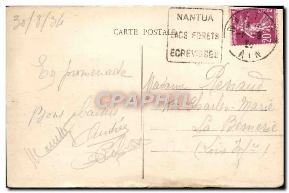 Nantua - Pont des Pierres — pont en arc sur canyon, éditeur Didier, Libraire-Éditeur, Nantua - Reverso