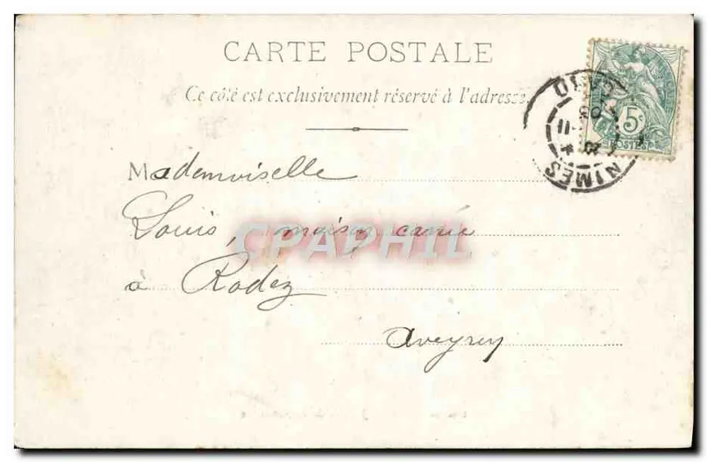 Nîmes — Jardin de la Fontaine — B.F. Chalon-s-Saône, n°160 - Rückseite