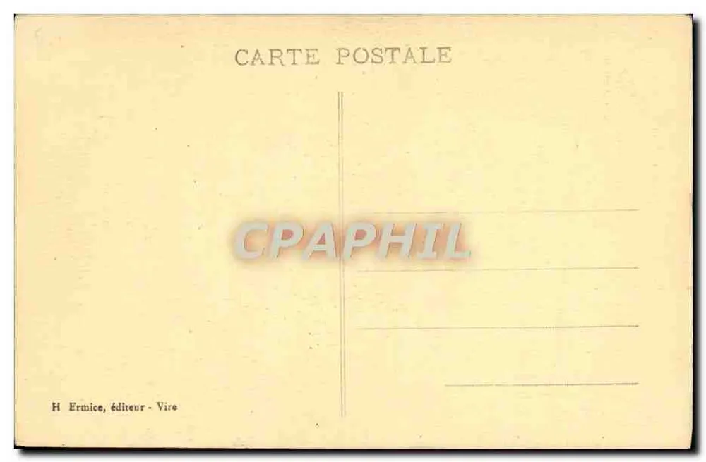 A Antiga Normandia — Coiffe Granvillaise — H. Ermice, Vire - Verso