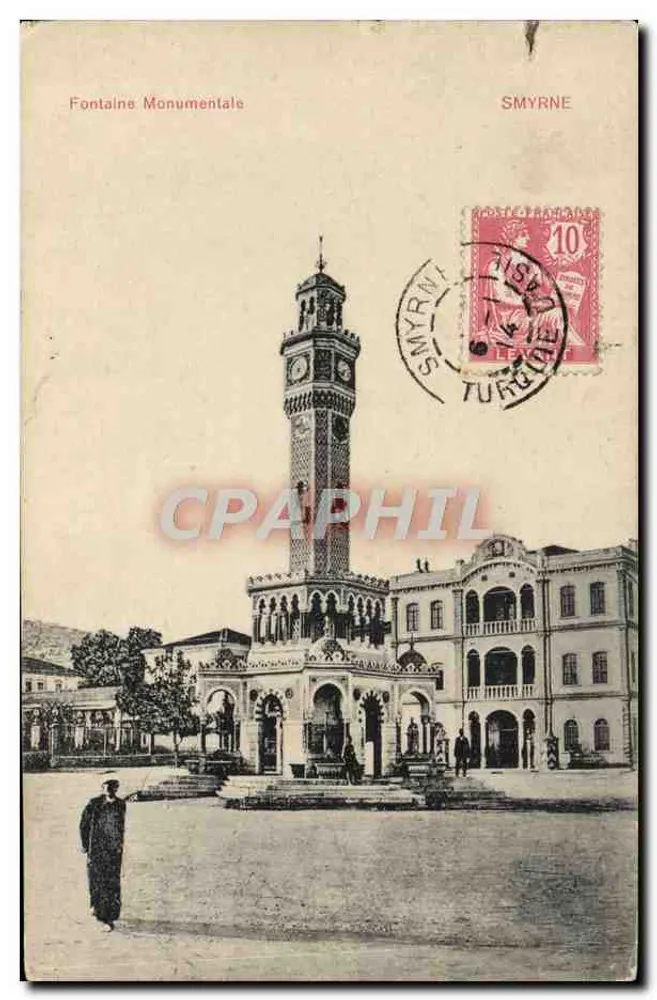 Fontaine Monumentale — tour horloge centrale — éditeur SMYRNE - Voorkant