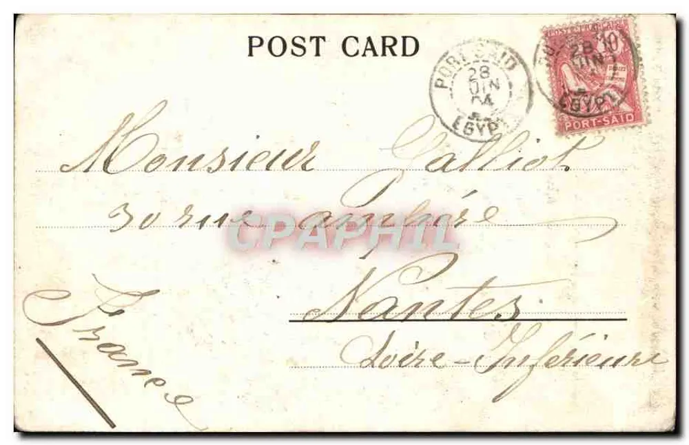 Syrische Frau — Made for Arougheff Bros Suez — datiert 26. Juni 1904 - Rückseite