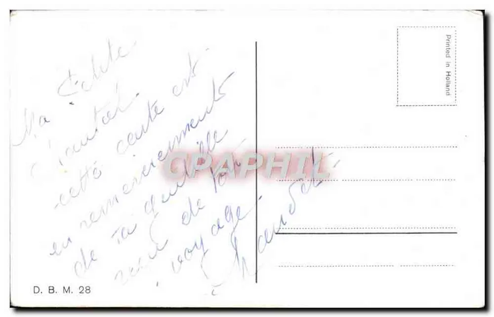 Moinho de água (Volendam) — visão colorida — editor não identificado, número de série não visível - Verso