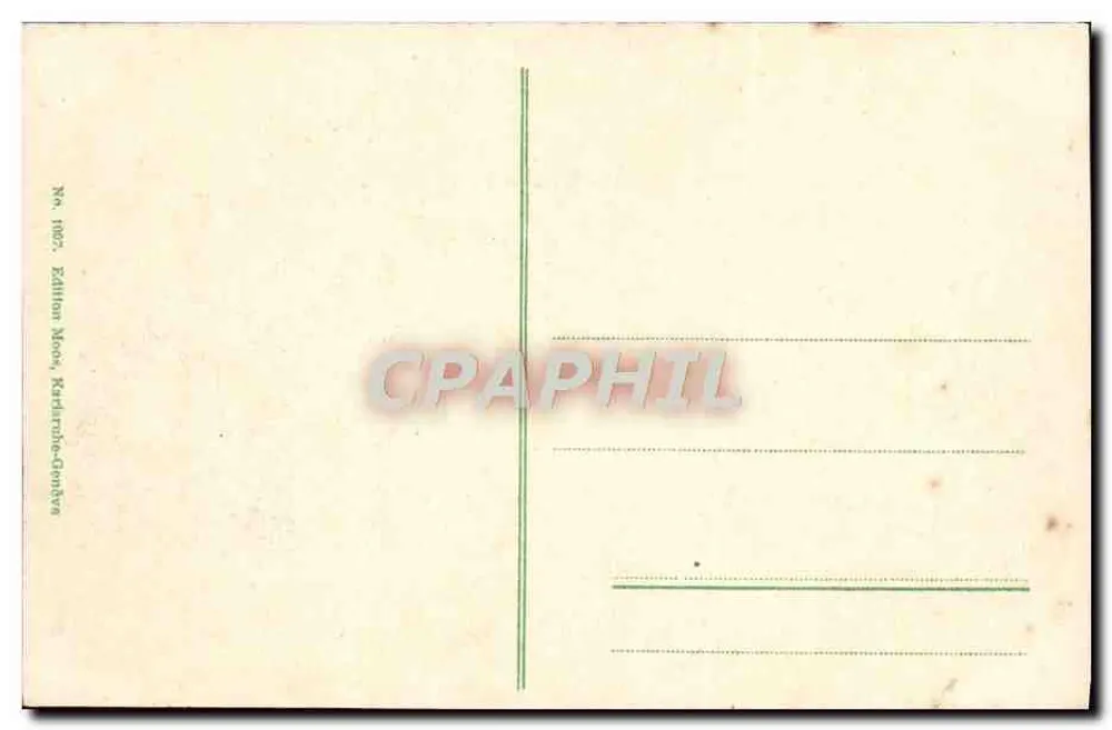 Lago Léman, en el puerto de St. Gingolph — Edición Moos, Karlsruhe-Ginebra, n° 1022 - Reverso