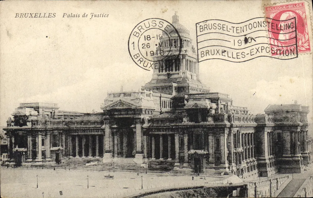 Brussel - Paleis van Justitie — Tentoonstelling van 1910 — onbekende uitgever - Voorkant