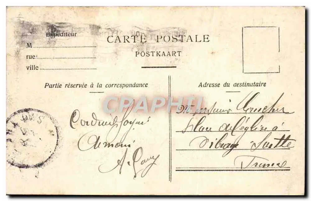 Brussel - Paleis van Justitie — Tentoonstelling van 1910 — onbekende uitgever - Achterkant
