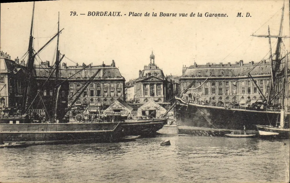 Bordeaux - Place de la Bourse aus Sicht der Garonne — M. D. — n°79 - Vorderseite