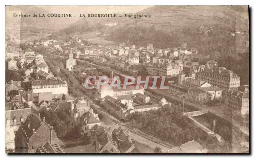 Umgebung von LA COURTINE — LA BOURBOULE — Allgemeiner Blick — Ausgabe J. L. - Vorderseite