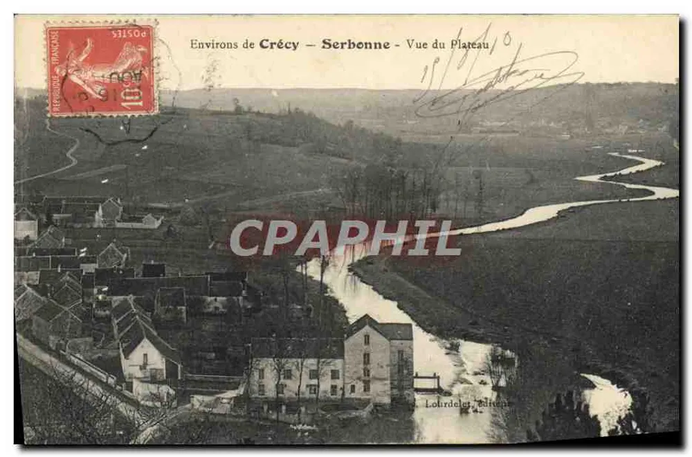 Umgebung von Crécy - Serbenne - Ansicht des Plateaus — Loutrdelot, Verlag - Vorderseite