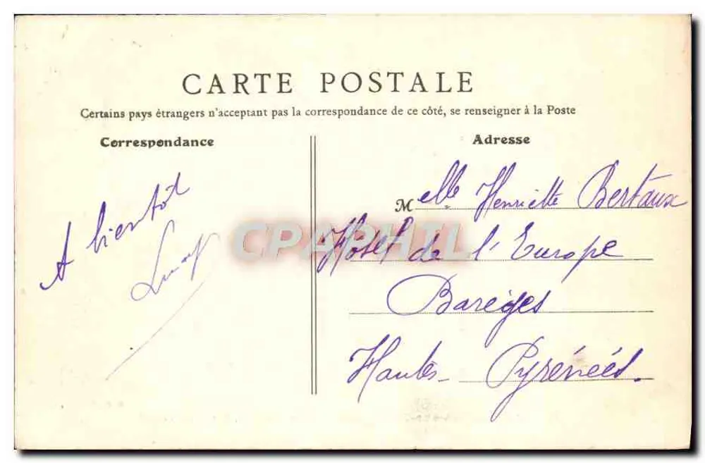 Courseulles-sur-Mer (Calvados) — O Castelo, fachada oeste — S. Fay, Paris, n°18 - Verso