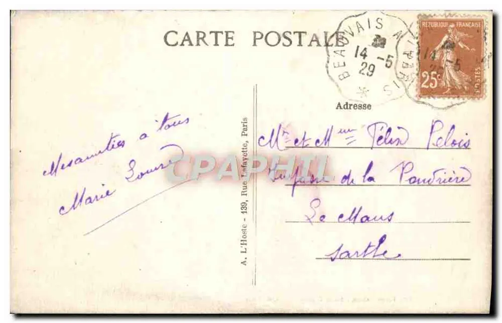 Chambly (Oise) — O Castelo (fachada Norte) — L.M., Paris - Verso