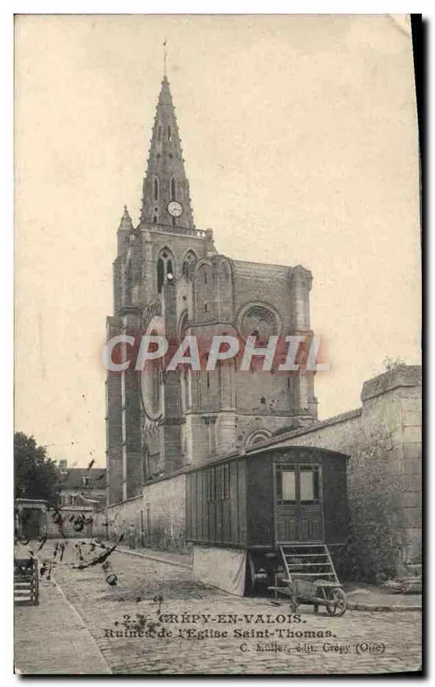 Grépy-en-Valois — Ruines de l'Église Saint-Thomas — C. Aullier, édit. Grépy (Oise) - Vorderseite