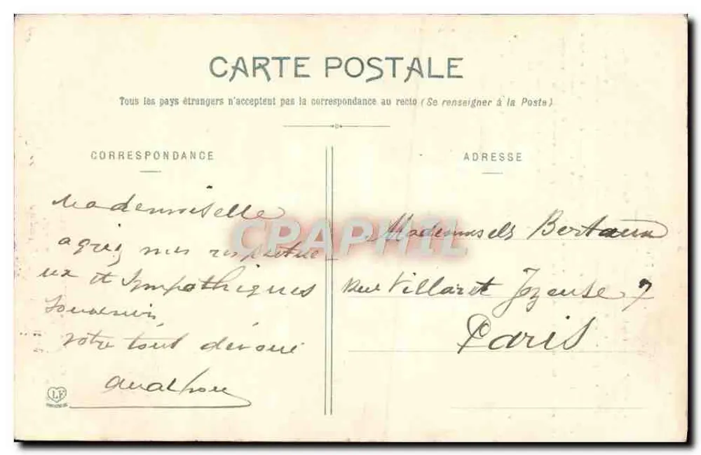 Denkmal für Armand Silvestre — Toulouse — Phototypie Labouque - Rückseite