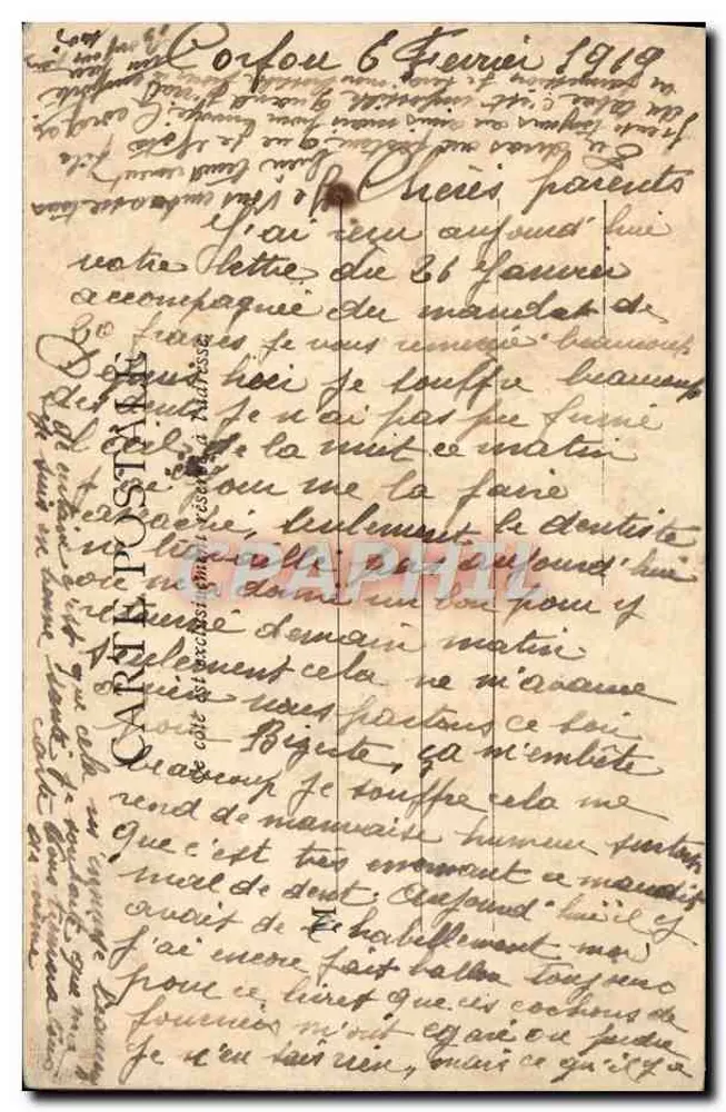 Ste. Trinité, Péra, Constantinopla — Editor Max Frumentmann, Constantinopla. 1699. - Verso