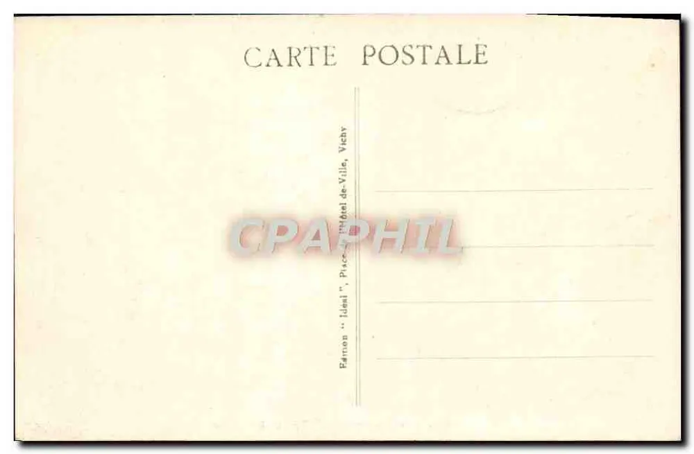 Die Ruinen des Château Rocher — Pittoreske Auvergne — Verlag Ideal, Nr. 2820 - Rückseite