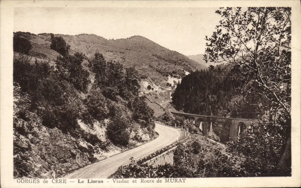 Gorges de Cère — Le Lioran — Viaduc et Route de Murat - Recto